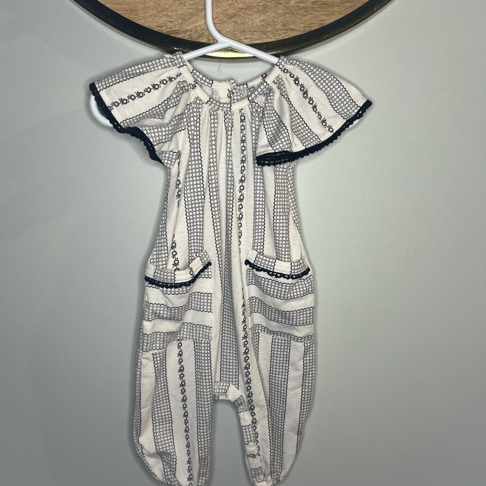 Jessica Simpson White and Black Kids Romper